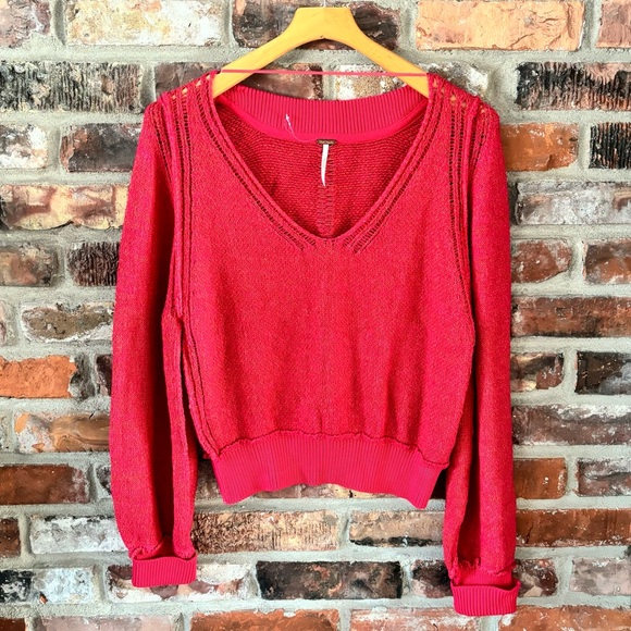 Free People Riptide V Neck Sweater, M - Picture 3 of 7